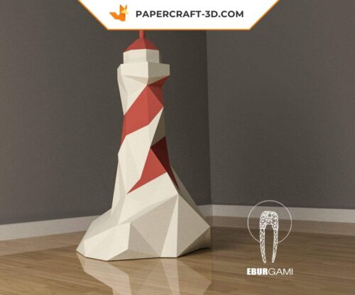 Papercraft Phare en origami papier 3D à télécharger
