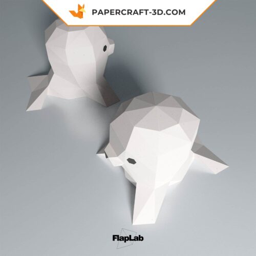 Papercraft Phoque Mignon origami papier 3D
