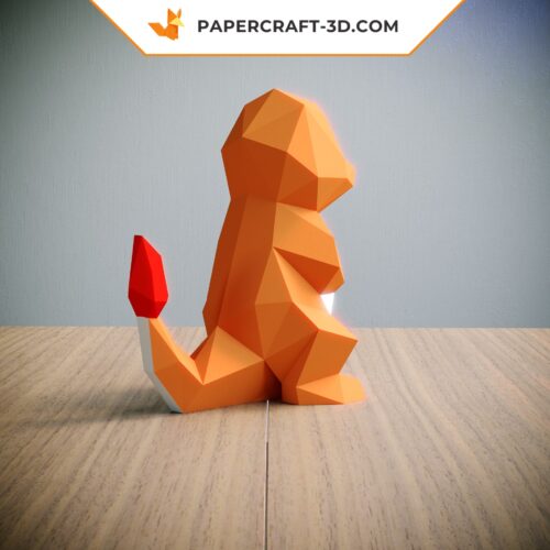 Papercraft Pokemon Salamèche origami papier 3D
