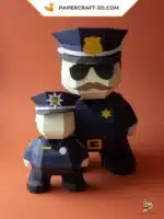 Papercraft Policier numérique DIY en papier 3D