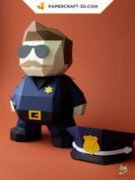 Papercraft Policier numérique DIY en papier 3D