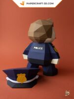 Papercraft Policier numérique DIY en papier 3D