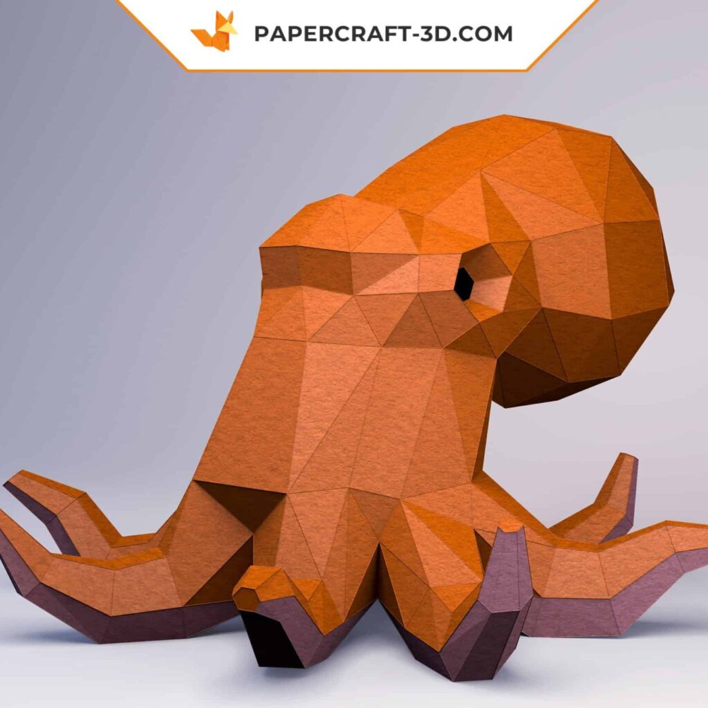 Papercraft de poulpe en origami 3D