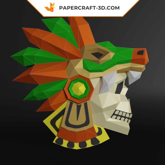 Papercraft Quetzalcoatl origami papier 3D en PDF et DXF