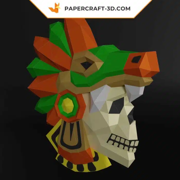 Papercraft Quetzalcoatl origami papier 3D en PDF et DXF