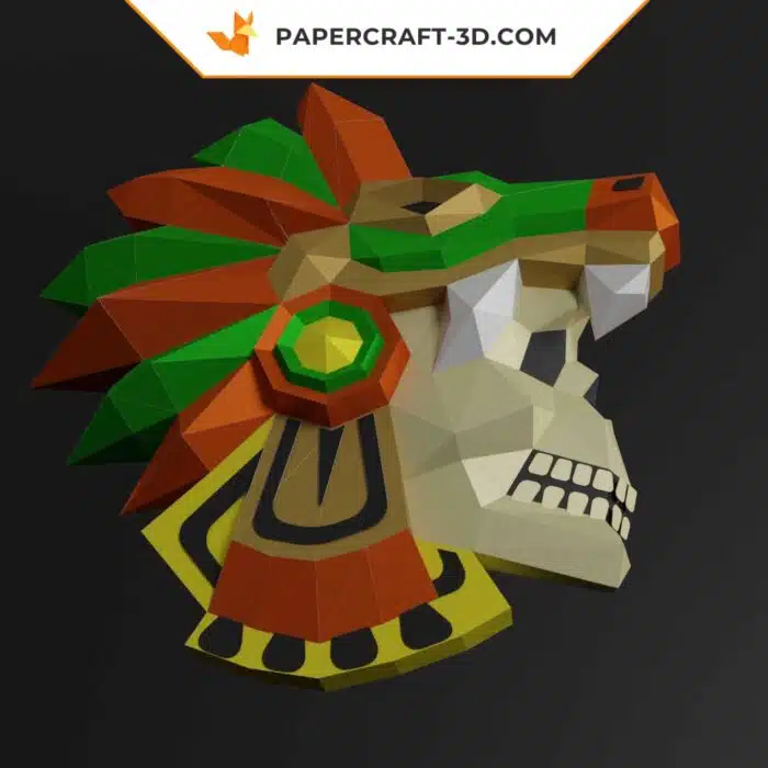 Papercraft Quetzalcoatl origami papier 3D en PDF et DXF