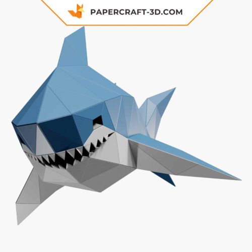 Papercraft requin bébé origami papier 3D
