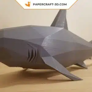 Papercraft Requin en origami papier 3D