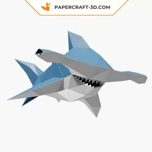 Papercraft squalo martello bambino in origami 3D