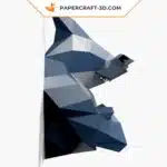 Papercraft Requin-marteau décor mural en papier 3D origami