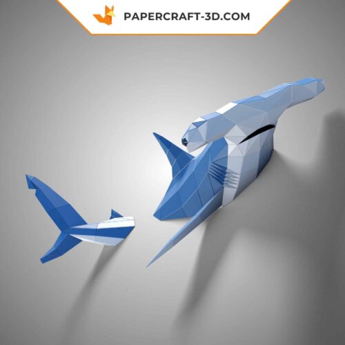 Papercraft Requin Marteau origami papier 3D