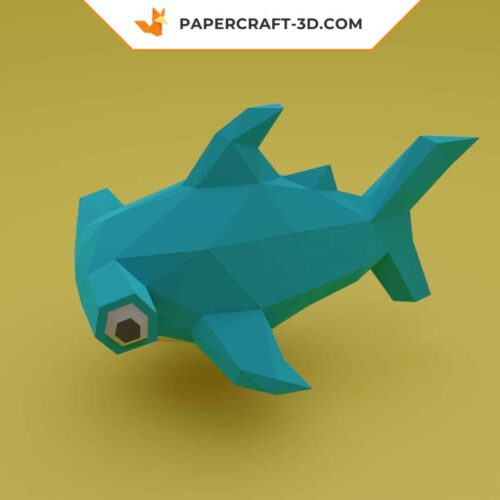 Papercraft requin-marteau origami papier 3D