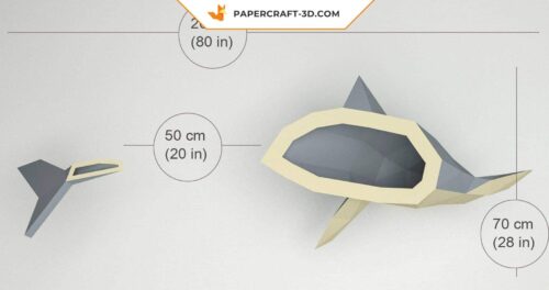 Papercraft Requin Marteau origami papier 3D à construire soi-même