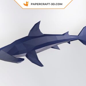 Papercraft requin-marteau origami papier 3D à monter soi-même