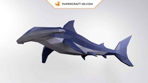 Papercraft requin-marteau origami papier 3D à monter soi-même