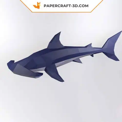 Papercraft requin-marteau origami papier 3D à monter soi-même