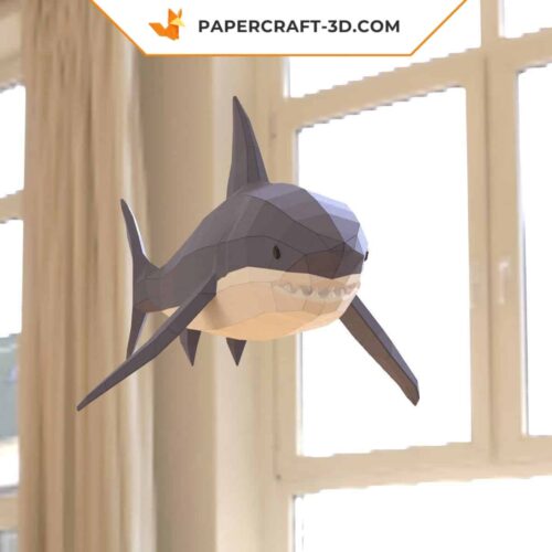 Papercraft Requin sculpture papier 3D à imprimer