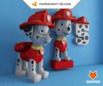 Papercraft Rex von Paw Patrol im 3D-Origami