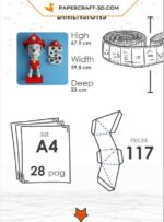 Papercraft Rex von Paw Patrol im 3D-Origami