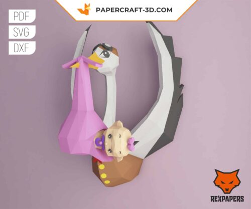 Papercraft REX65 modèle 3D en papier origami FanArt