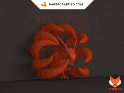 Papercraft Rexk1ub1 en 3D, modèle DIY en papier origami, fanart Masashi Kishimoto