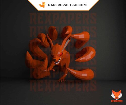 Papercraft Rexk1ub1 en 3D, modèle DIY en papier origami, fanart Masashi Kishimoto