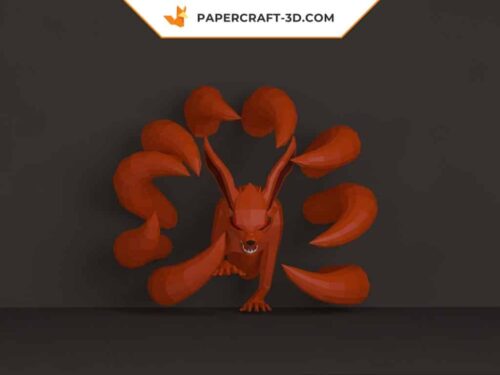 Papercraft Rexk1ub1 en 3D, modèle DIY en papier origami, fanart Masashi Kishimoto