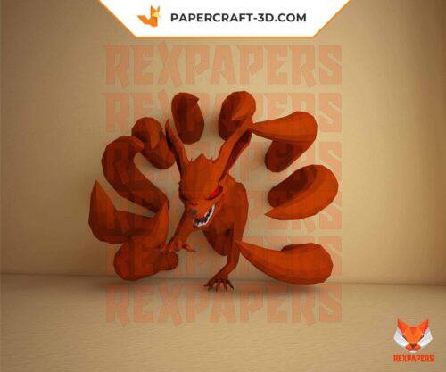 Papercraft Rexk1ub1 en 3D, modèle DIY en papier origami, fanart Masashi Kishimoto