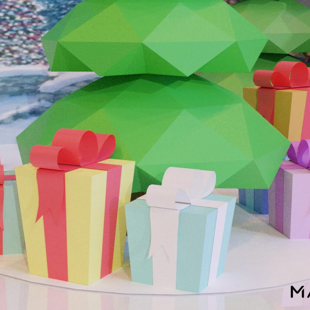 Papercraft sapin de Noël en origami