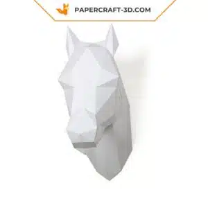 Papercraft sculpture de cheval en papier 3D à imprimer