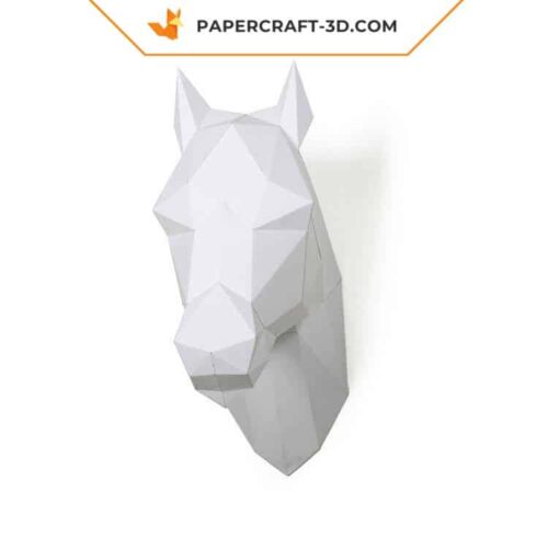 Papercraft sculpture de cheval en papier 3D à imprimer