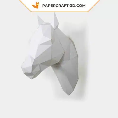 Papercraft de caballo en origami 3D