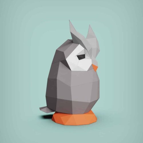 Papercraft sculpture de chouette en papier 3D à imprimer