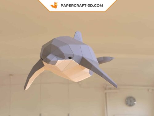 Papercraft sculpture de dauphin en papier 3D à imprimer