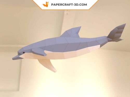 Papercraft sculpture de dauphin en papier 3D à imprimer