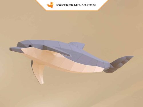 Papercraft sculpture de dauphin en papier 3D à imprimer