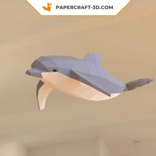 Papercraft Delfin in 3D-Origami