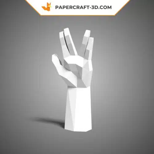 Papercraft sculpture de main en papier 3D à imprimer