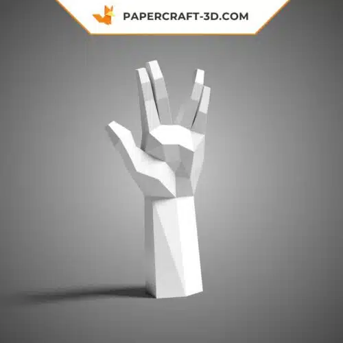 Papercraft sculpture de main en papier 3D à imprimer