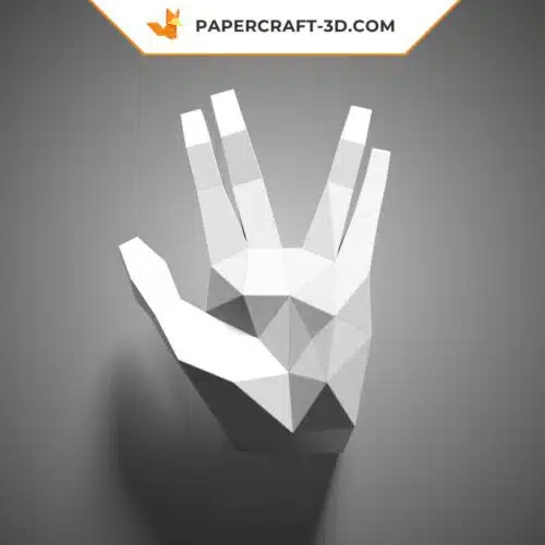 Papercraft sculpture de main en papier 3D à imprimer