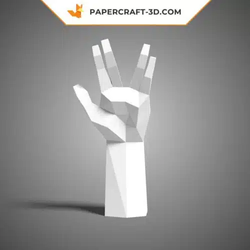 Papercraft sculpture de main en papier 3D à imprimer