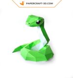 Papercraft Serpent 3D origami papier pour Cricut ou Silhouette Cameo