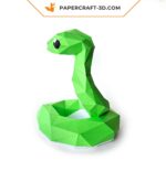 Papercraft Serpent 3D origami papier pour Cricut ou Silhouette Cameo