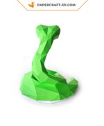 Papercraft Serpent 3D origami papier pour Cricut ou Silhouette Cameo