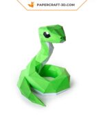Papercraft Serpent 3D origami papier pour Cricut ou Silhouette Cameo