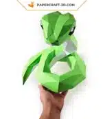Papercraft Serpent 3D origami papier pour Cricut ou Silhouette Cameo