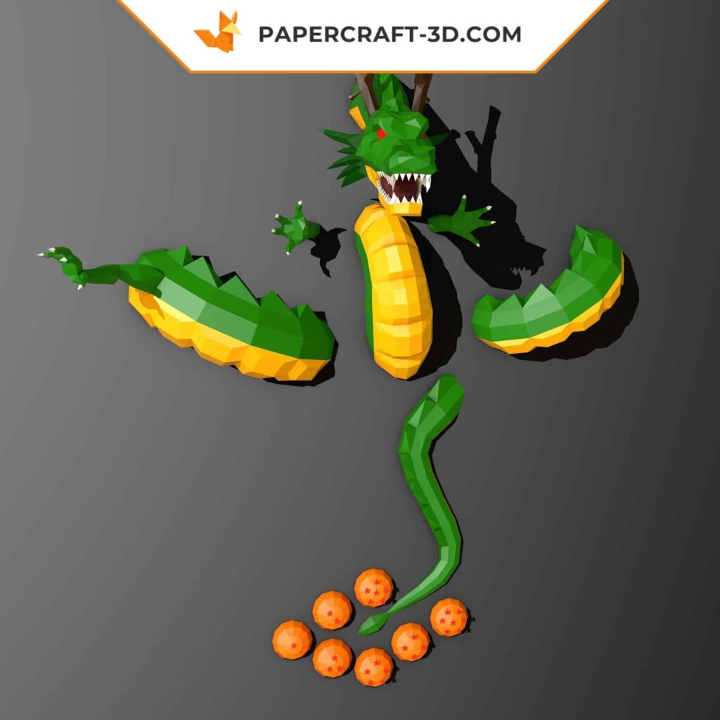 Papercraft de Shenlong en origami 3D