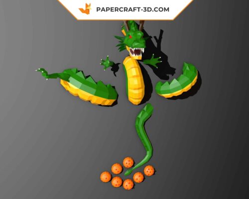 Papercraft Shenlong modèle 3D en origami papier