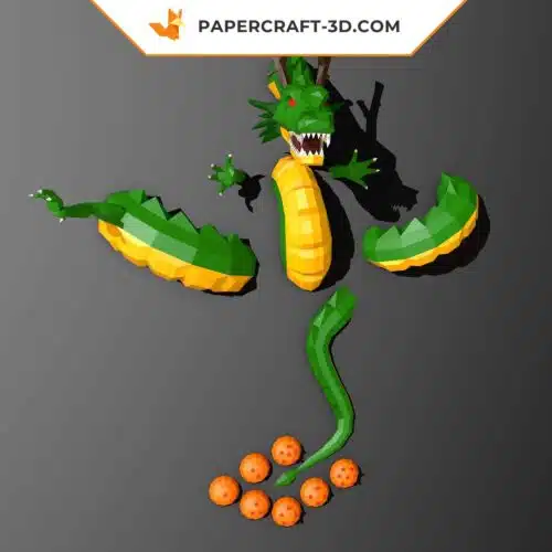 Papercraft Shenlong modèle 3D en origami papier