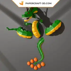 Papercraft Shenlong modèle 3D en origami papier